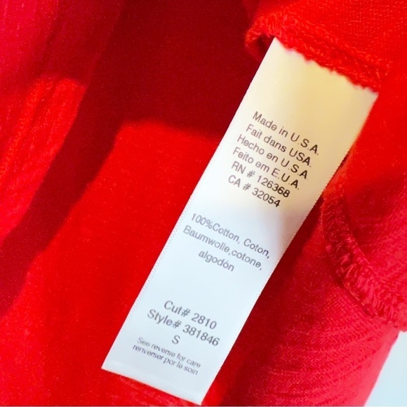 NWT Anthropologie Left Of Center Red Off the Shoulder Top - Picture 5 of 6